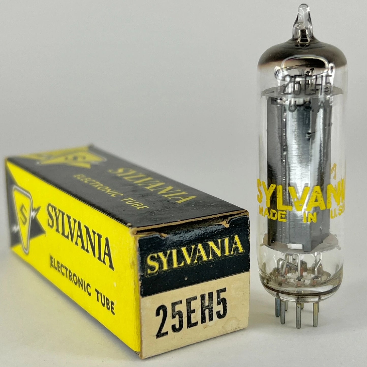 (1) Tested Sylvania 25EH5 Tube with Box Date Code NR AAD Power Pentode Tube