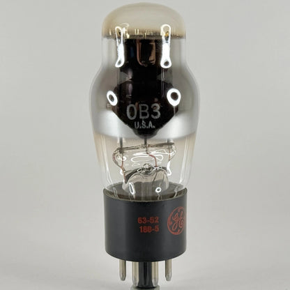(1) Tested GE 0B3 Tube Red Letter with Box Code 63-52 Voltage Regulator Tube