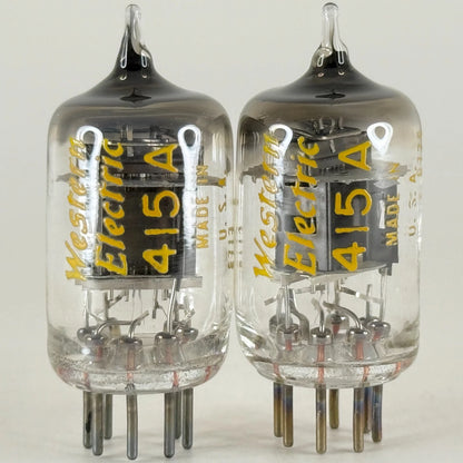 Tested Matched Balanced Pair 1967 Western Electric 415A Tubes Codes 6713 & 6726