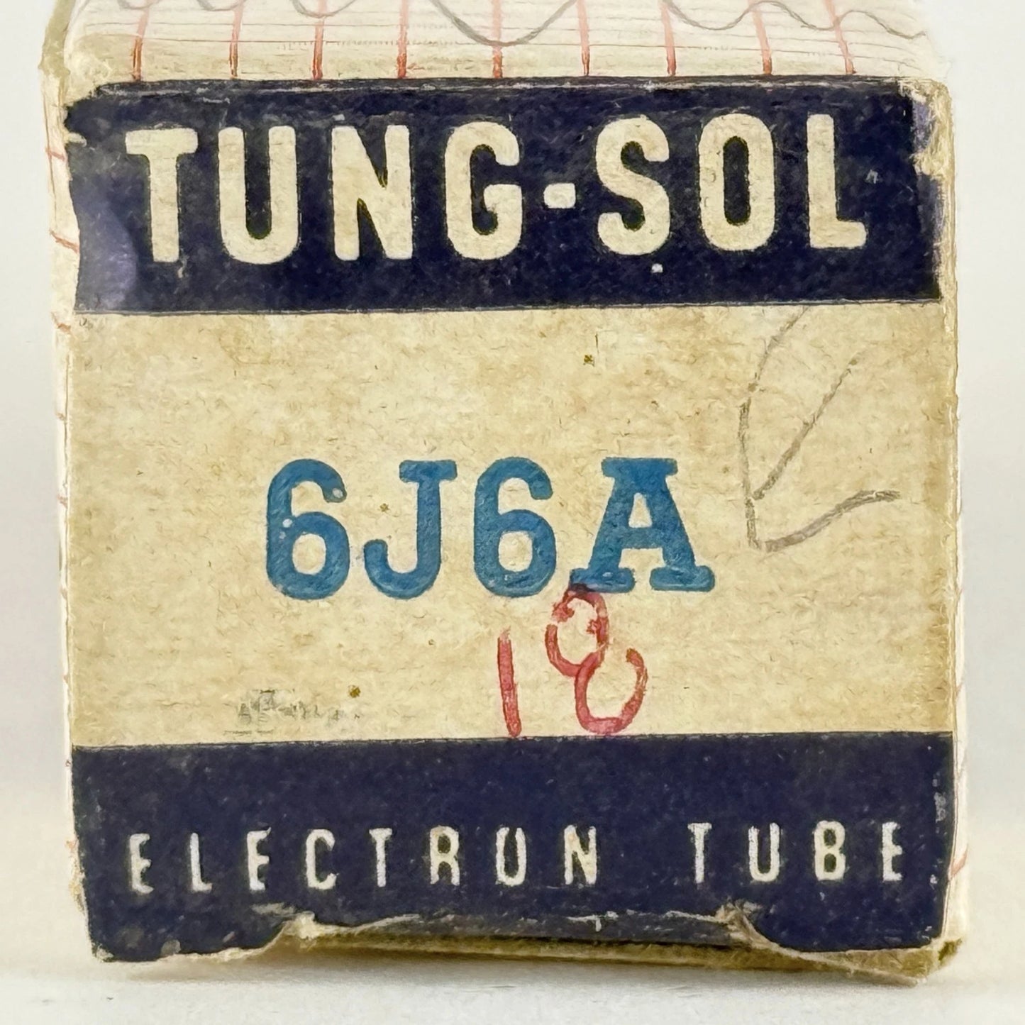 (1) Tested Tung Sol 6J6A Tube with Box 6J6 A Medium Mu Twin Triode Vacuum Tube