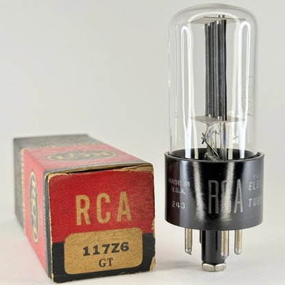 (1) Tested Balanced RCA 117Z6GT Tube with Box Date Code 243 RCA 117Z6 GT
