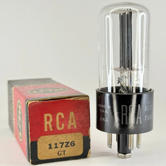 (1) Tested Balanced RCA 117Z6GT Tube with Box Date Code 243 RCA 117Z6 GT
