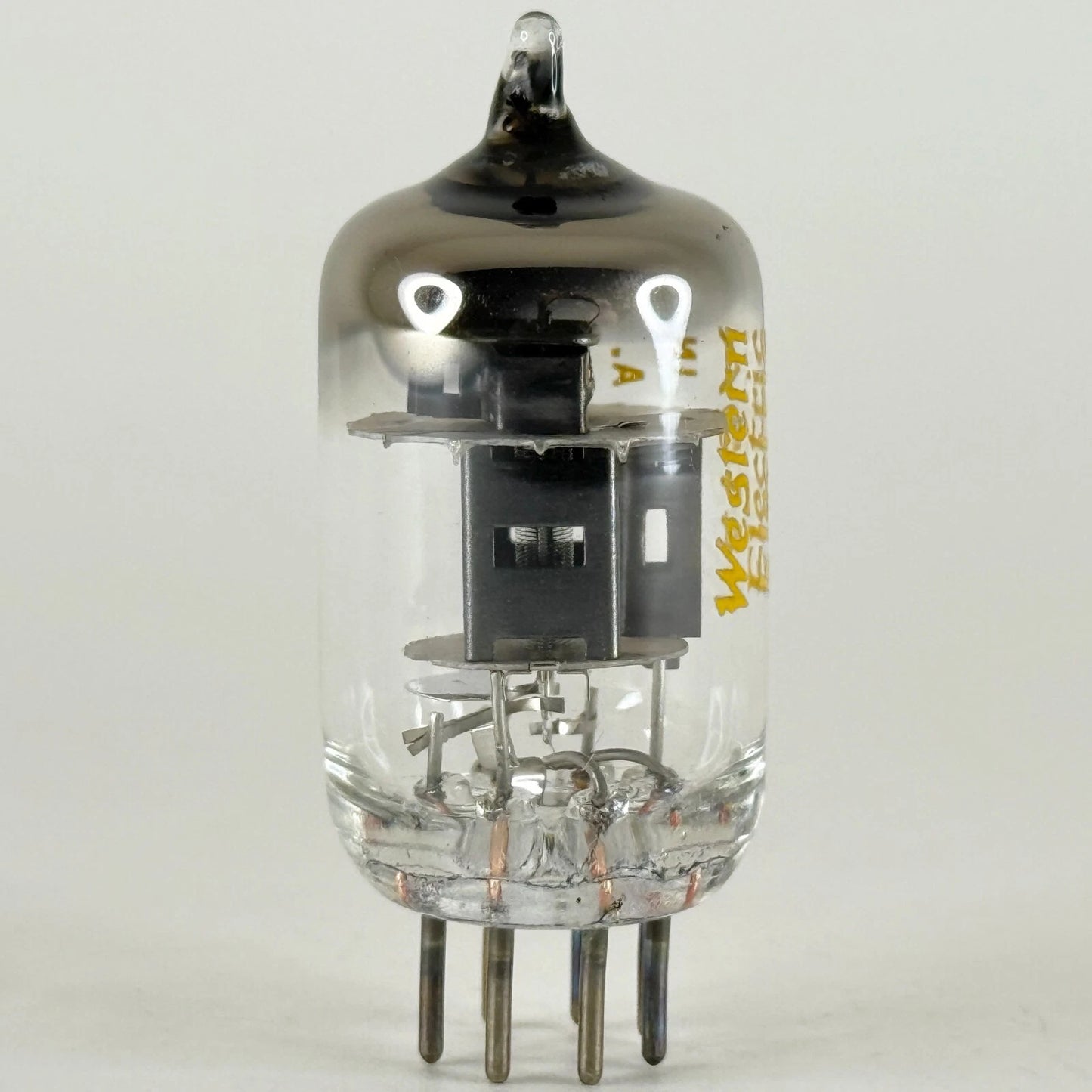 (1) Tested Western Electric 415A Tube Black Plate Square Getter 415 A Pentode