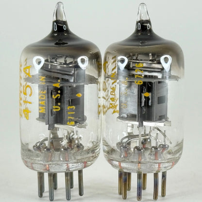 Tested Matched Balanced Pair 1967 Western Electric 415A Tubes Codes 6713 & 6726
