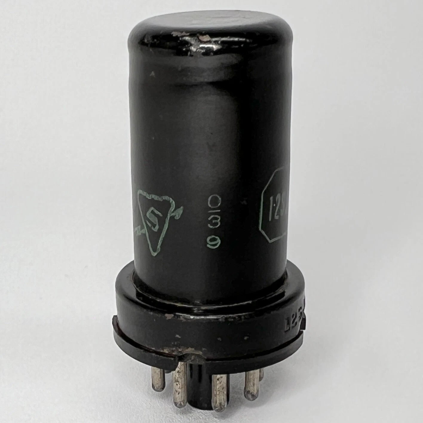 (1) Tested 1950 Sylvania 12SJ7 Tube Code 0-39 Sylvania Green Logo Pentode Tube