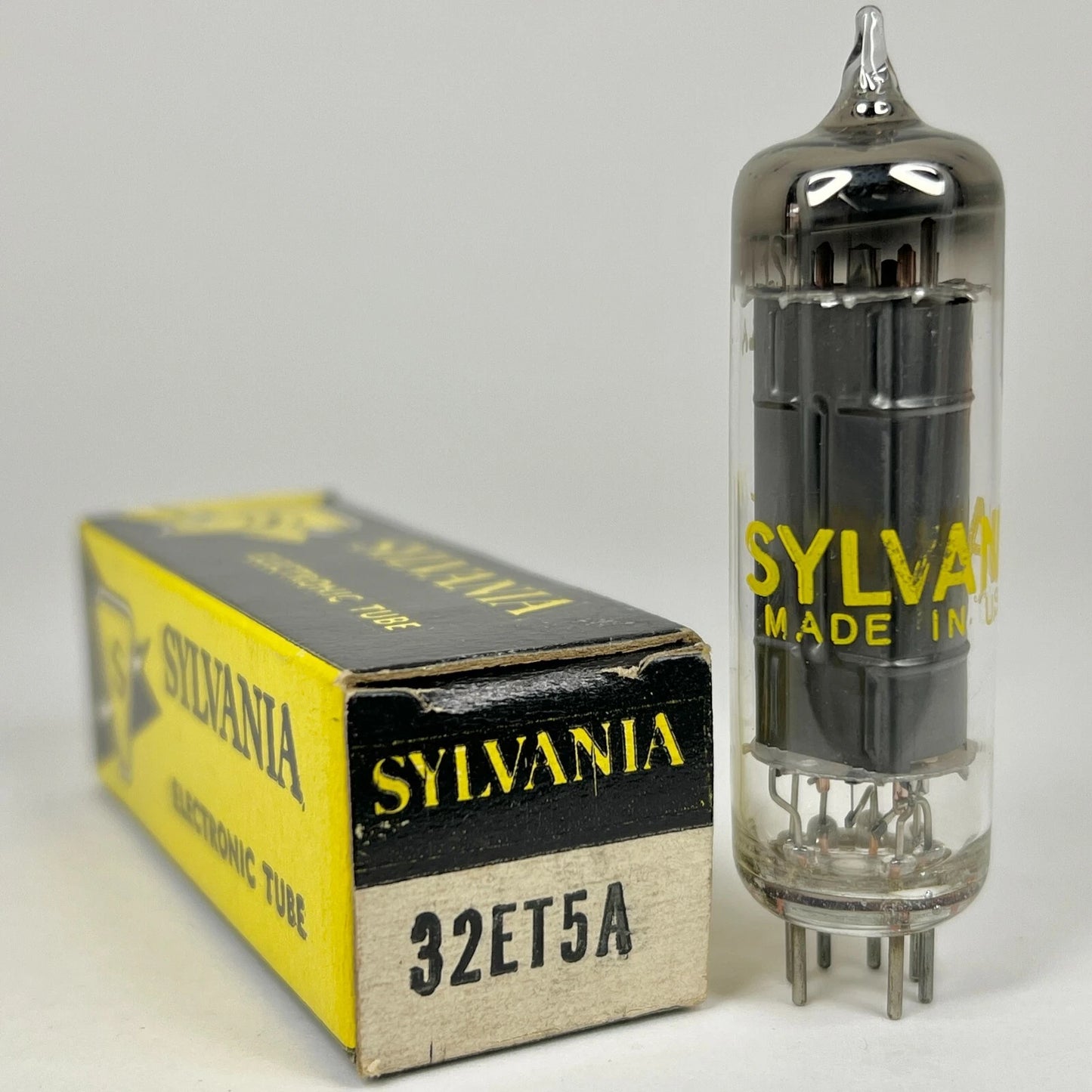 (1) Tested Sylvania 32ET5A Tube with Box Date Code BAU 32ET5 A Power Tube (a)