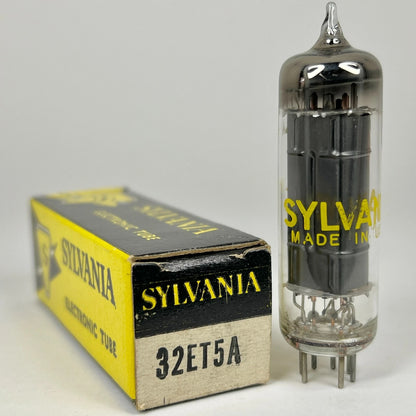 (1) Tested Sylvania 32ET5A Tube with Box Date Code BAU 32ET5 A Power Tube (a)