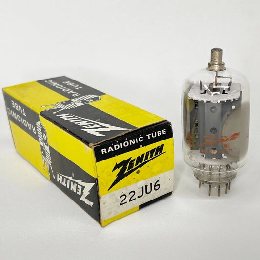 (1) Tested Strong NOS Zenith 22JU6 Tube with Box Date Code 274 Beam Power Tube