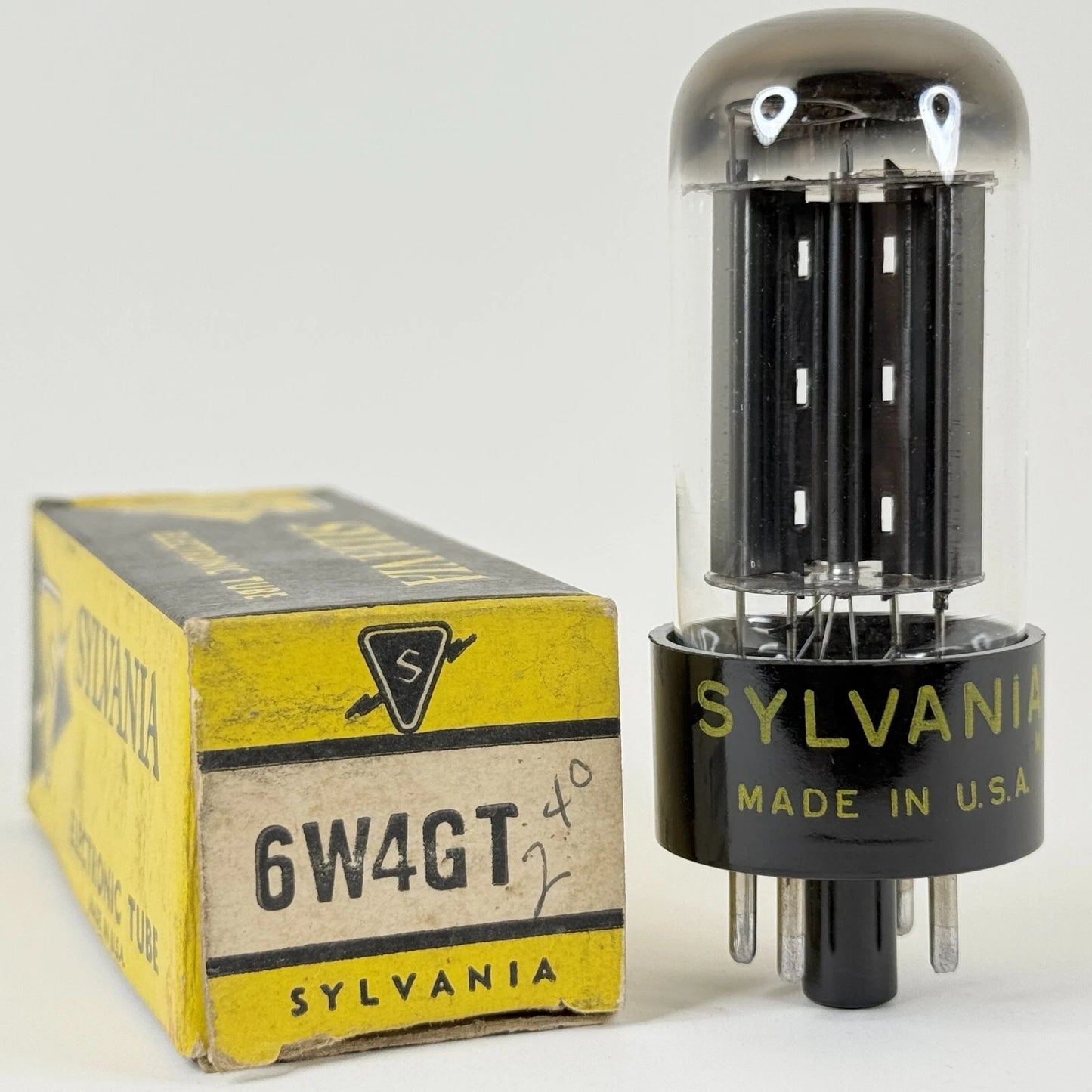 (1) Tested Sylvania 6W4GT Tube with Box Date Code FG MLG Sylvania 6W4 GT Tube