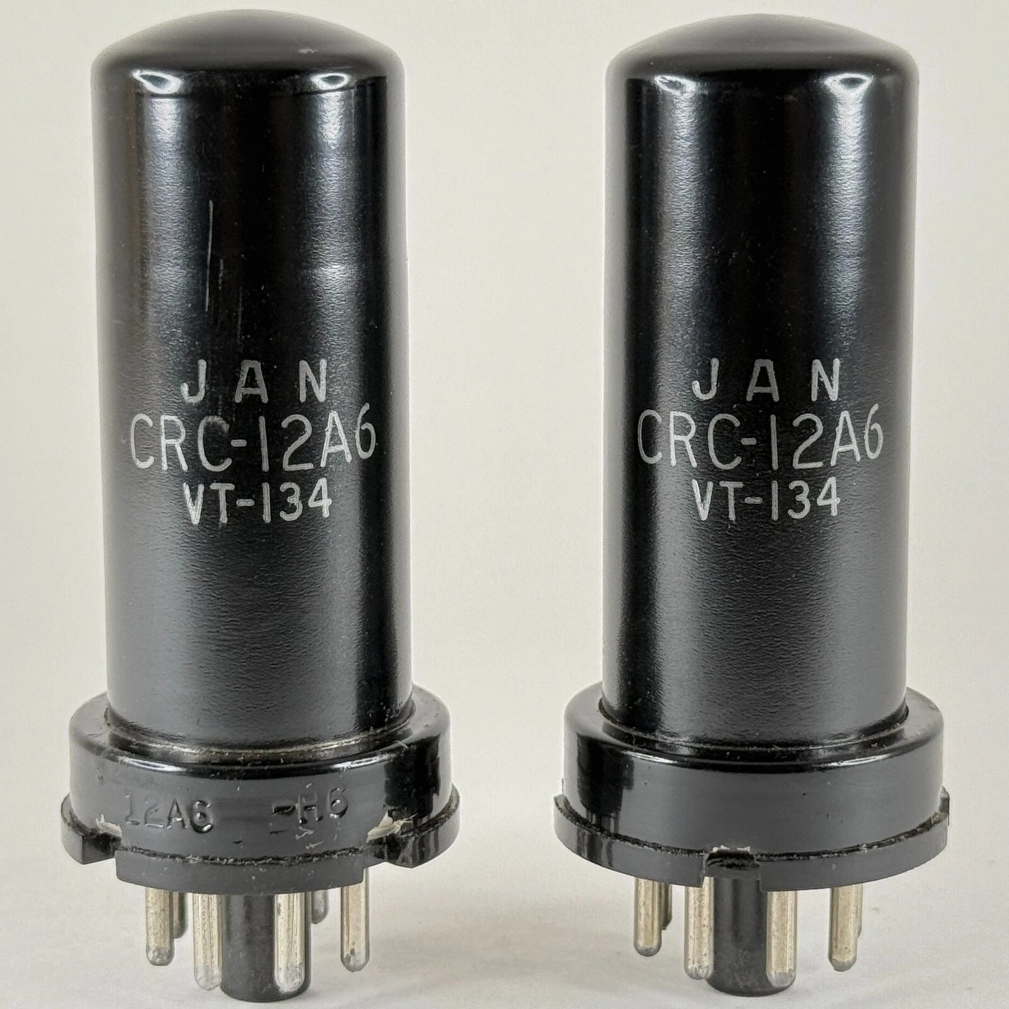 Tested 1944 Matched Pair Mil Spec RCA JAN CRC 12A6 Tubes Date Codes H6E (a)