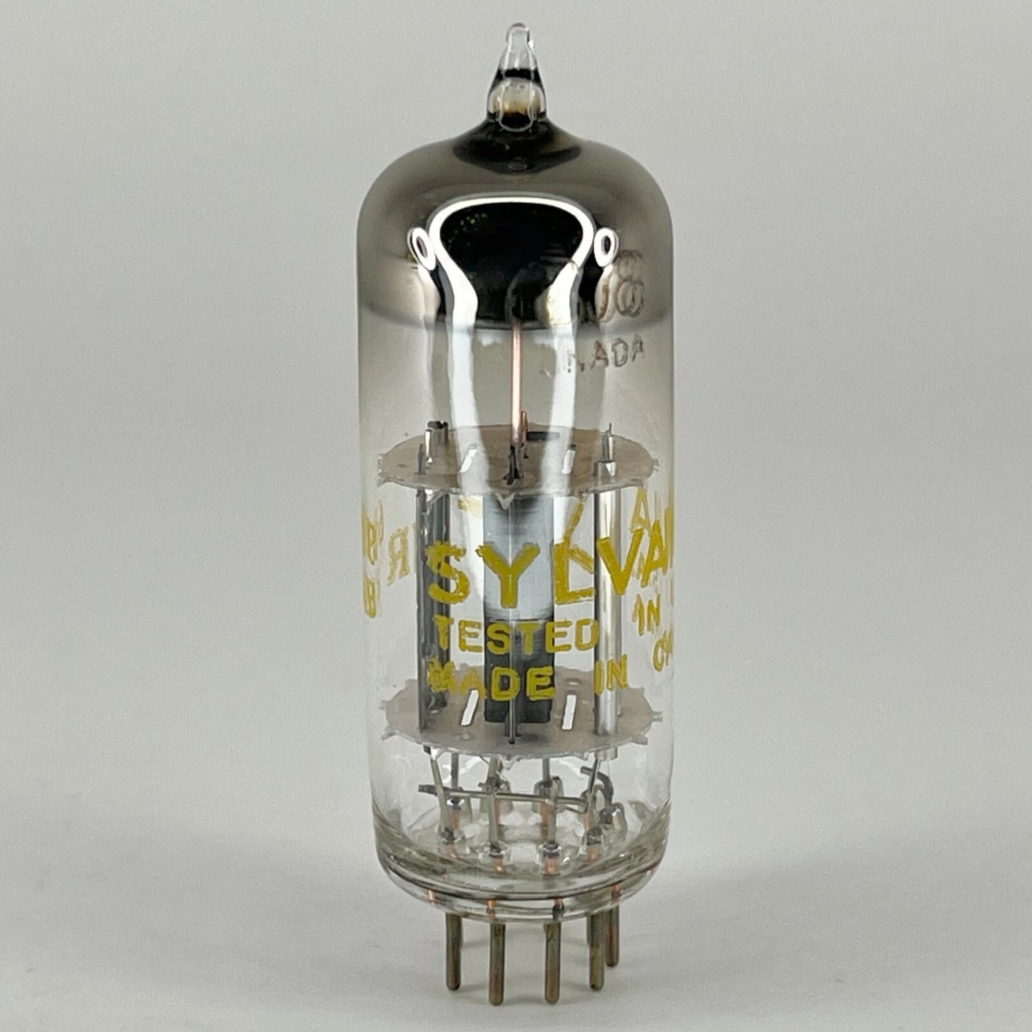 (1) Tested Sylvania 6BJ8 Tube with Box Date Code NR KAB Canada Twin Diode Triode