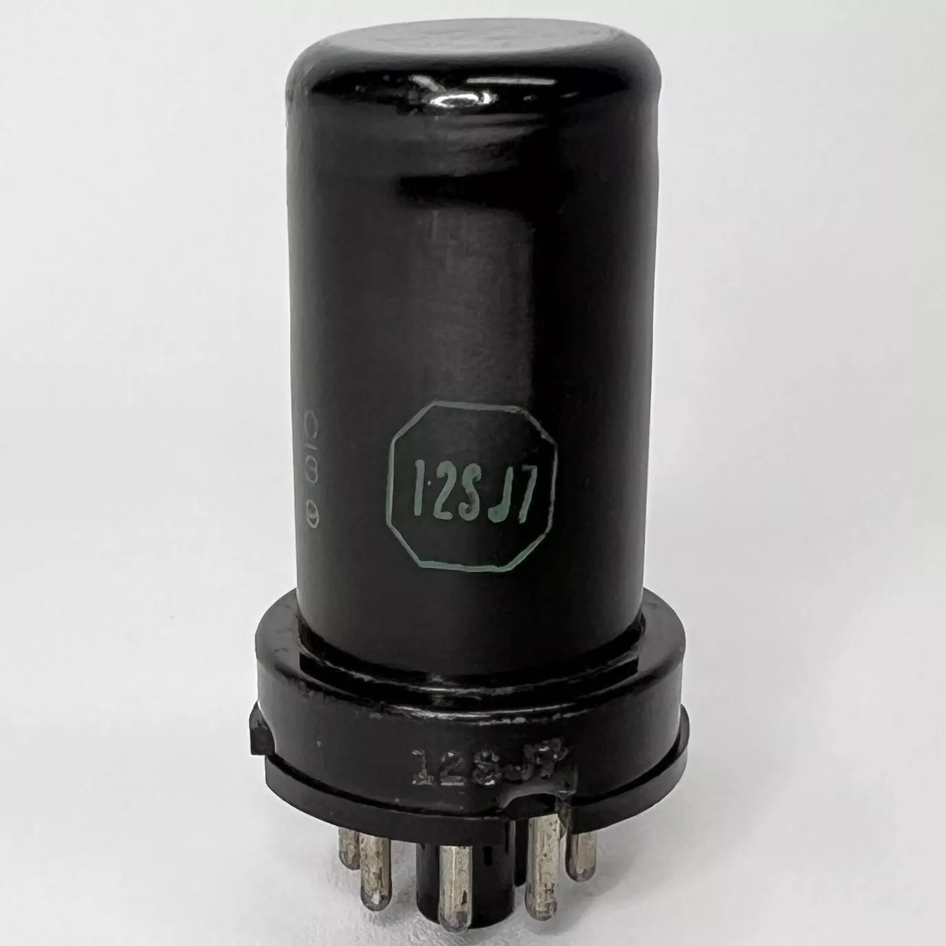 (1) Tested 1950 Sylvania 12SJ7 Tube Code 0-39 Sylvania Green Logo Pentode Tube