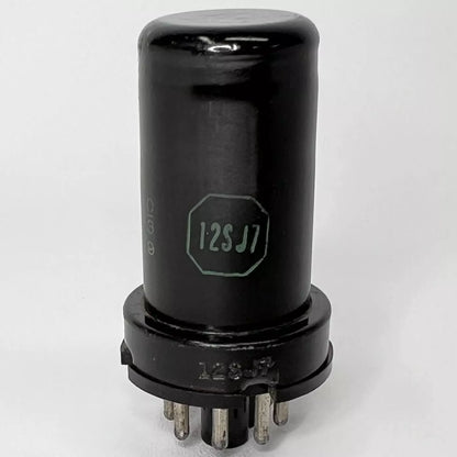 (1) Tested 1950 Sylvania 12SJ7 Tube Code 0-39 Sylvania Green Logo Pentode Tube