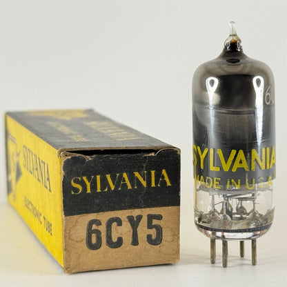 (1) Tested Strong Sylvania 6CY5 Tube with Box Date Code GK BDT Tetrode Tube
