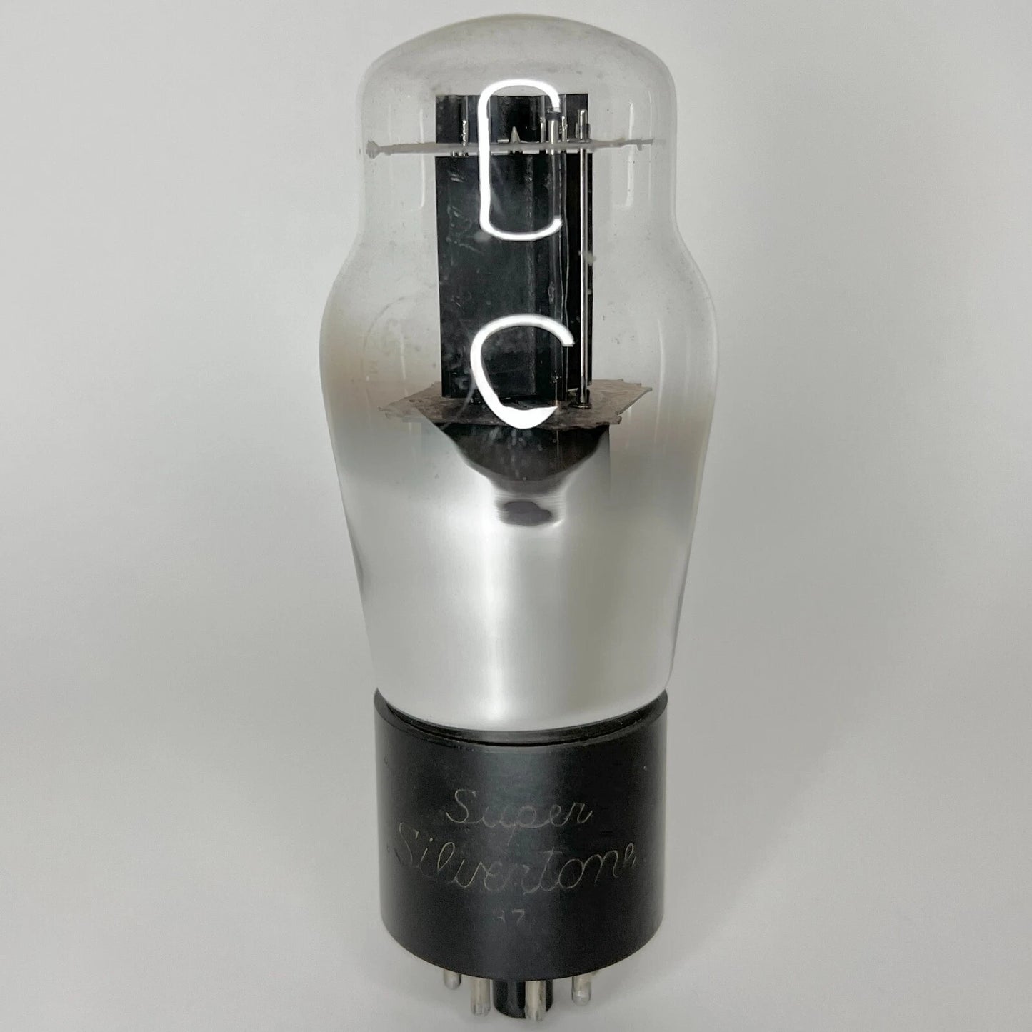 (1) Tested Super Silvertone 6N6G Tube Engraved Base Silvertone 6N6 G Triode Tube