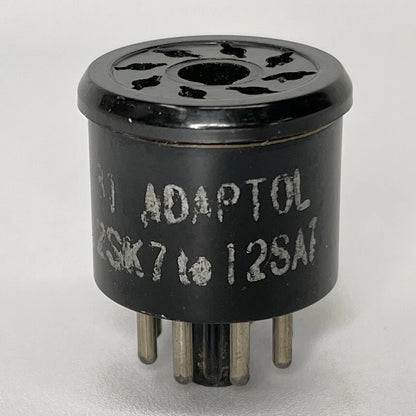 Vintage Adaptol No. 131 Tube Socket Adapter Convert 12SK7 Tube to 12SA7 Tube (b)