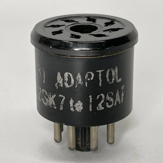 Vintage Adaptol No. 131 Tube Socket Adapter Convert 12SK7 Tube to 12SA7 Tube (b)
