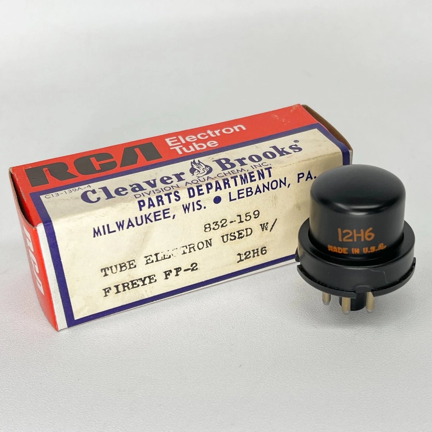 (1) Tested Strong 1970 RCA 12H6 Tube with Cleaver Brooks Box Code DE Diode (c)