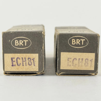Tested Matched Pair BRT Radio ECH81 Tubes (6AJ8 Tubes) with Boxes Codes YD1 7H