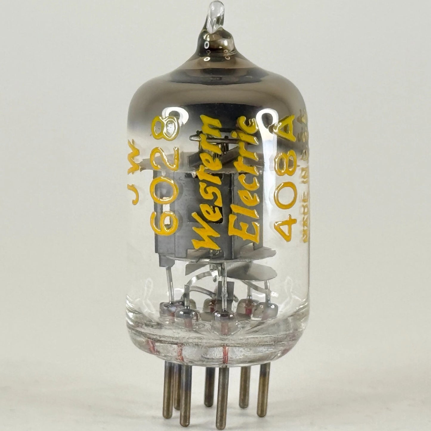 (1) Tested 1953 Western Electric 6028 408A Tube Black Plates Square Get Code 339