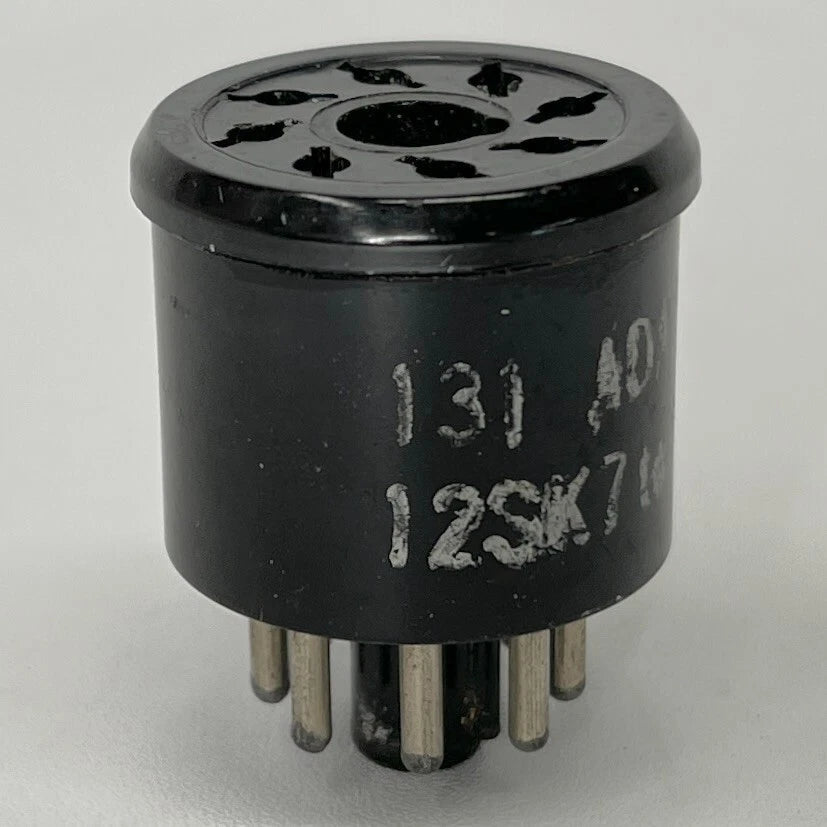 Vintage Adaptol No. 131 Tube Socket Adapter Convert 12SK7 Tube to 12SA7 Tube (b)