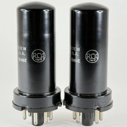 Tested 1944 Matched Pair Mil Spec RCA JAN CRC 12A6 Tubes Date Codes H6E (a)