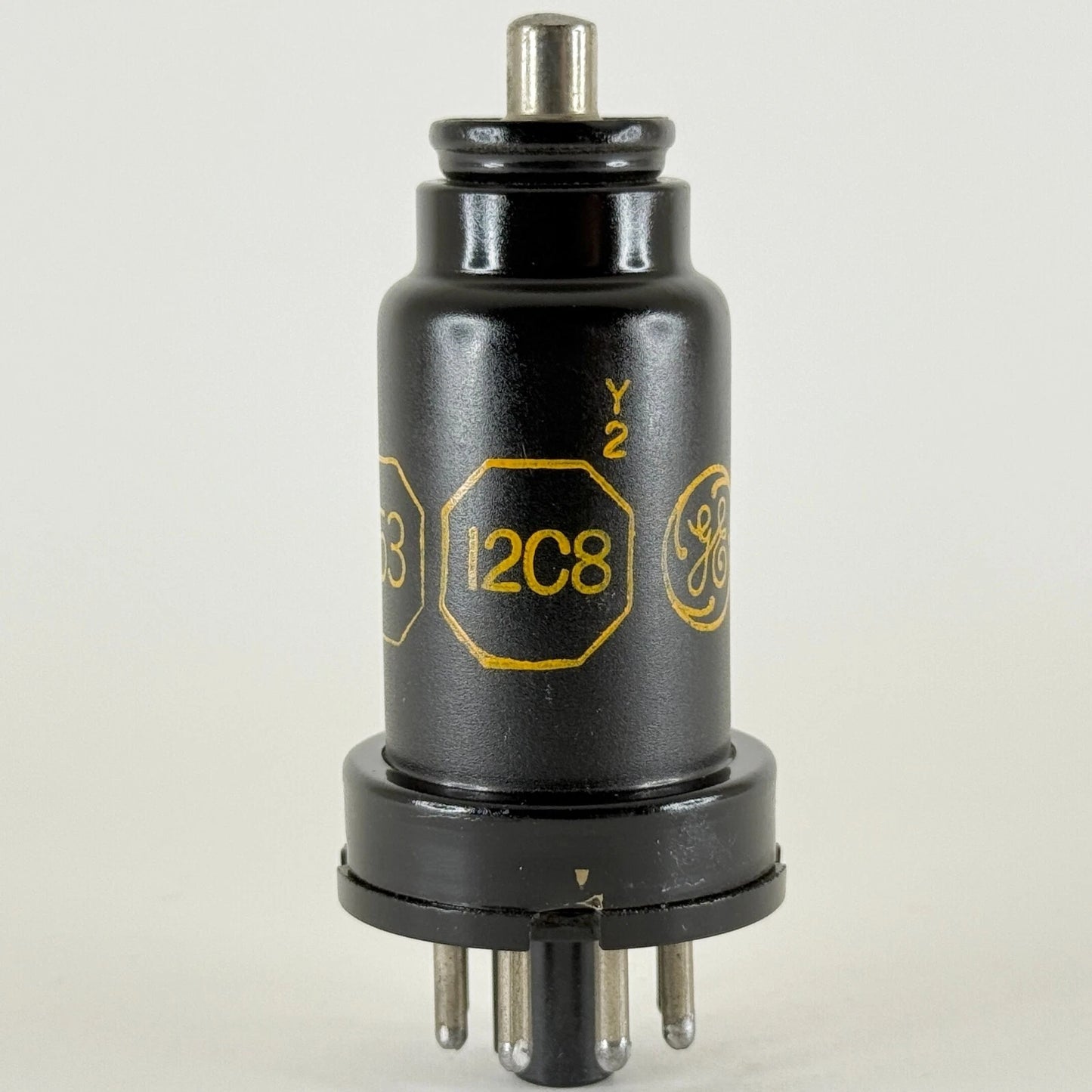 (1) Tested GE 12C8 Tube VT-153 Date Code Y2 Twin Diode Remote Cutoff Pentode