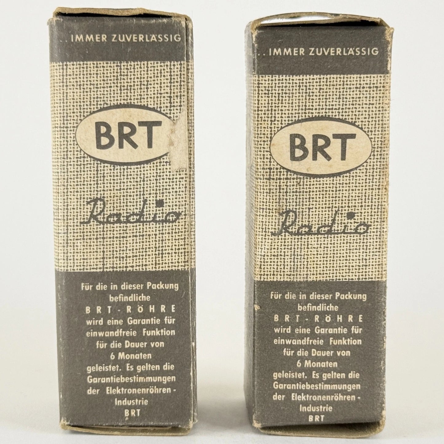 Tested Matched Pair BRT Radio ECH81 Tubes (6AJ8 Tubes) with Boxes Codes YD1 7H