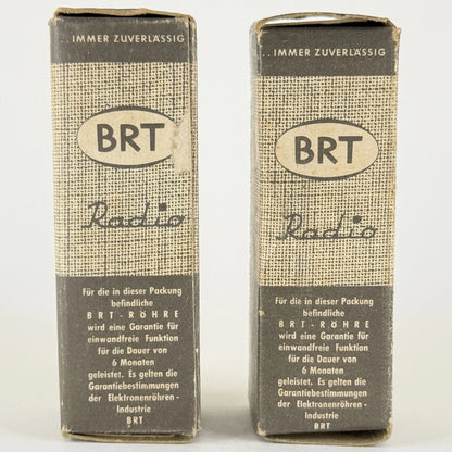 Tested Matched Pair BRT Radio ECH81 Tubes (6AJ8 Tubes) with Boxes Codes YD1 7H