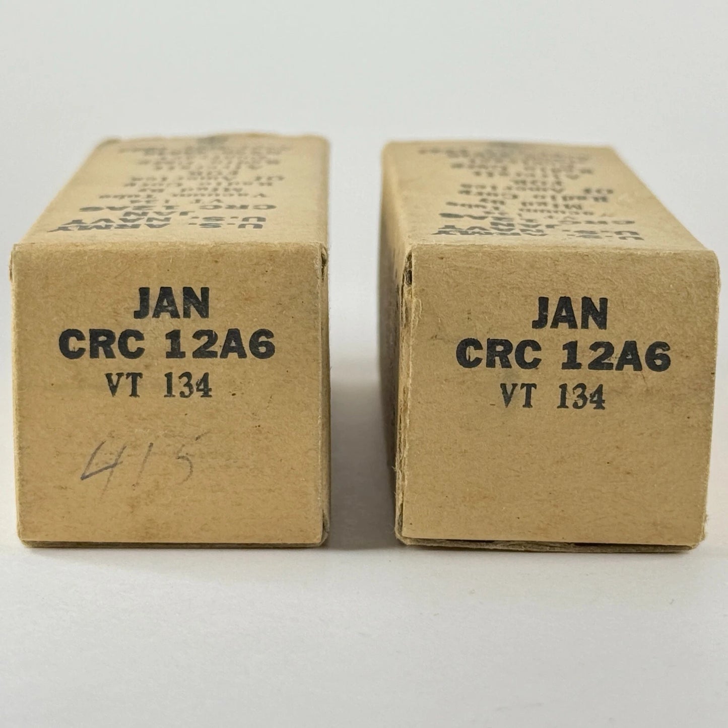 Tested 1944 Matched Pair Mil Spec RCA JAN CRC 12A6 Tubes Date Codes H6E (a)