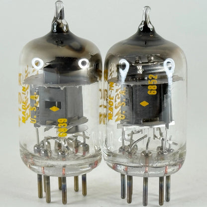 Tested Matched Pair 1968 Western Electric 415A Tubes Black Plate Codes 6852 6839