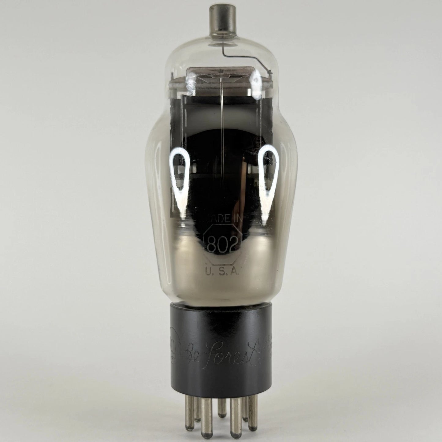 (1) Tested RCA DeForest 802 Tube Engraved Base Type 802 Tube Power Pentode