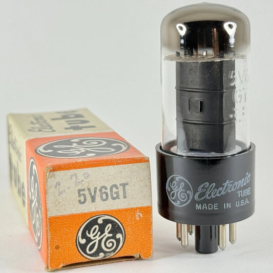 (1) Tested GE 5V6GT Tube with Box Date Code 58-48 GE 5V6 GT Beam Power Tube