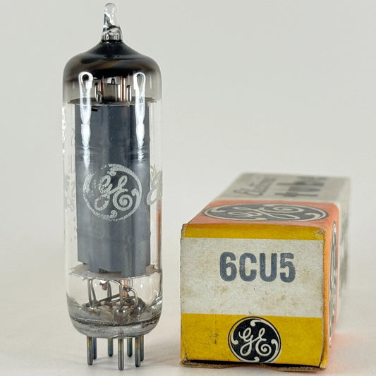 (1) Tested Very Strong GE 6CU5 & Box Date Code NF Gray Plate Power Pentode (a)