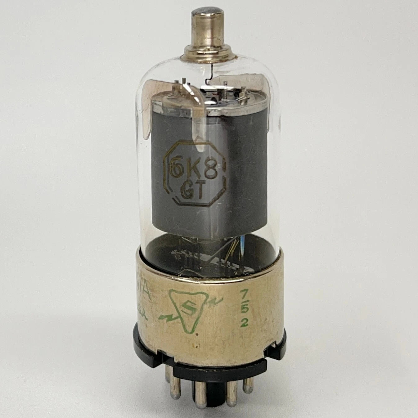 (1) Tested Sylvania 6K8GT Tube with Box Date Code 7-52 Sylvania 6K8 GT Converter