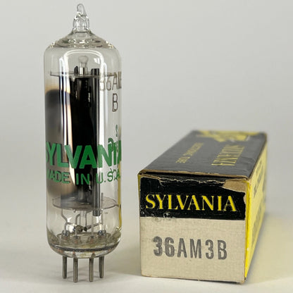 (1) Tested Sylvania 36AM3B Tube with Box Date Code BCY 36AM3 B Rectifier Tube