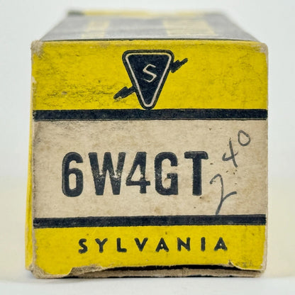 (1) Tested Sylvania 6W4GT Tube with Box Date Code FG MLG Sylvania 6W4 GT Tube