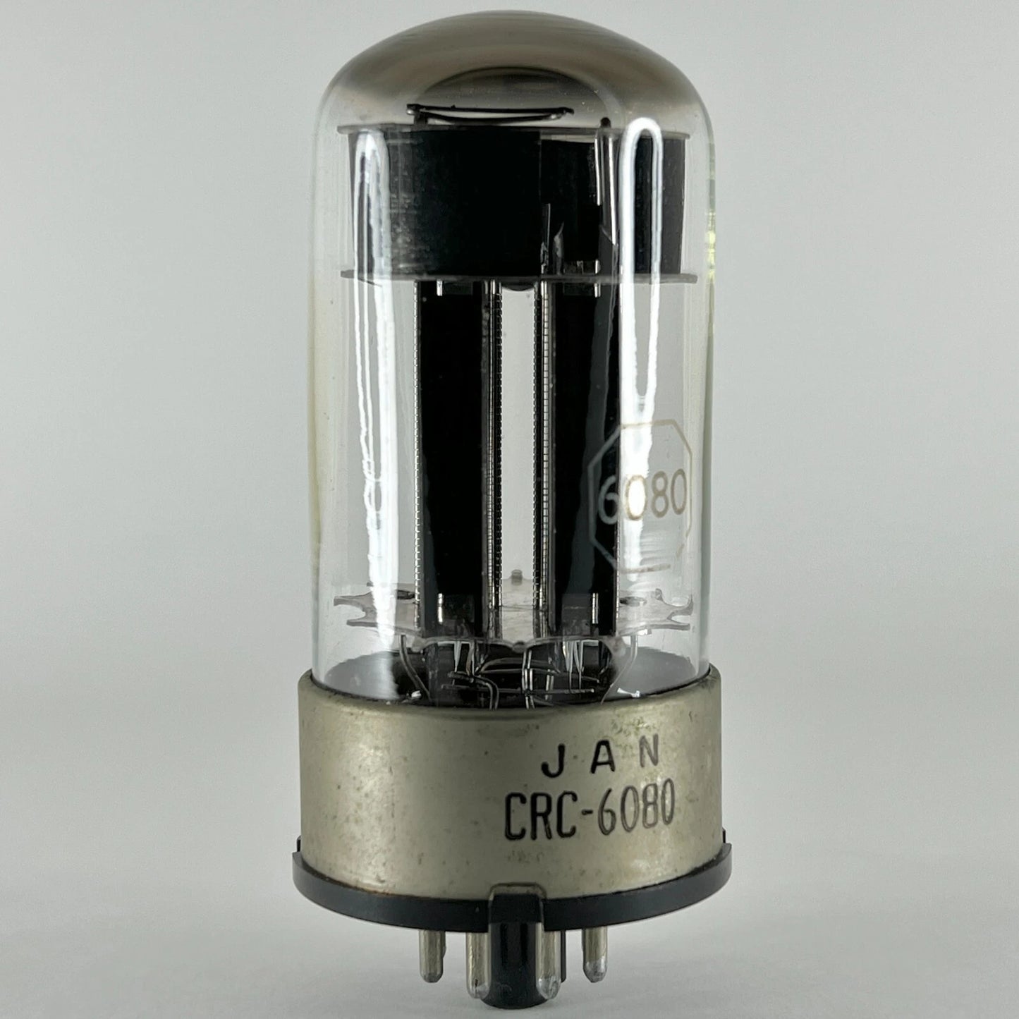 (1) Tested Balanced RCA JAN CRC 6080 Tube Code 4-26 Black Plate RCA 6080 Tube