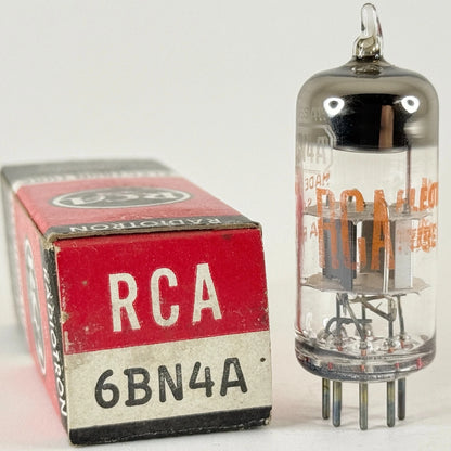 (1) Tested 1965 RCA 6BN4A Tube with Box Code AR Medium Mu Triode 6BN4 A Tube