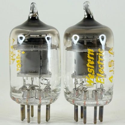 Tested Matched Pair 1970 Western Electric 415A Tubes Black Plate Codes 7026 7052