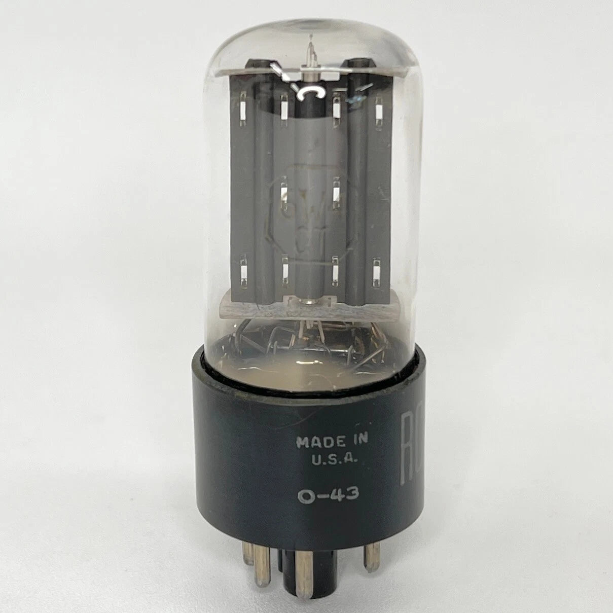 (1) Tested RCA 6W4GT Tube Date Code 0-43 RCA 6W4 GT Half Wave Vacuum Rectifier