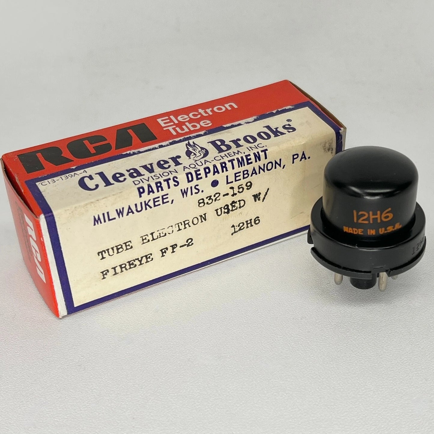 (1) Tested Strong 1970 RCA 12H6 Tube with Cleaver Brooks Box Code DE Diode (a)