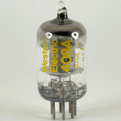 (1) Tested 1980 Western Electric 408A Tube with Box Black Plate O Halo Code 8039