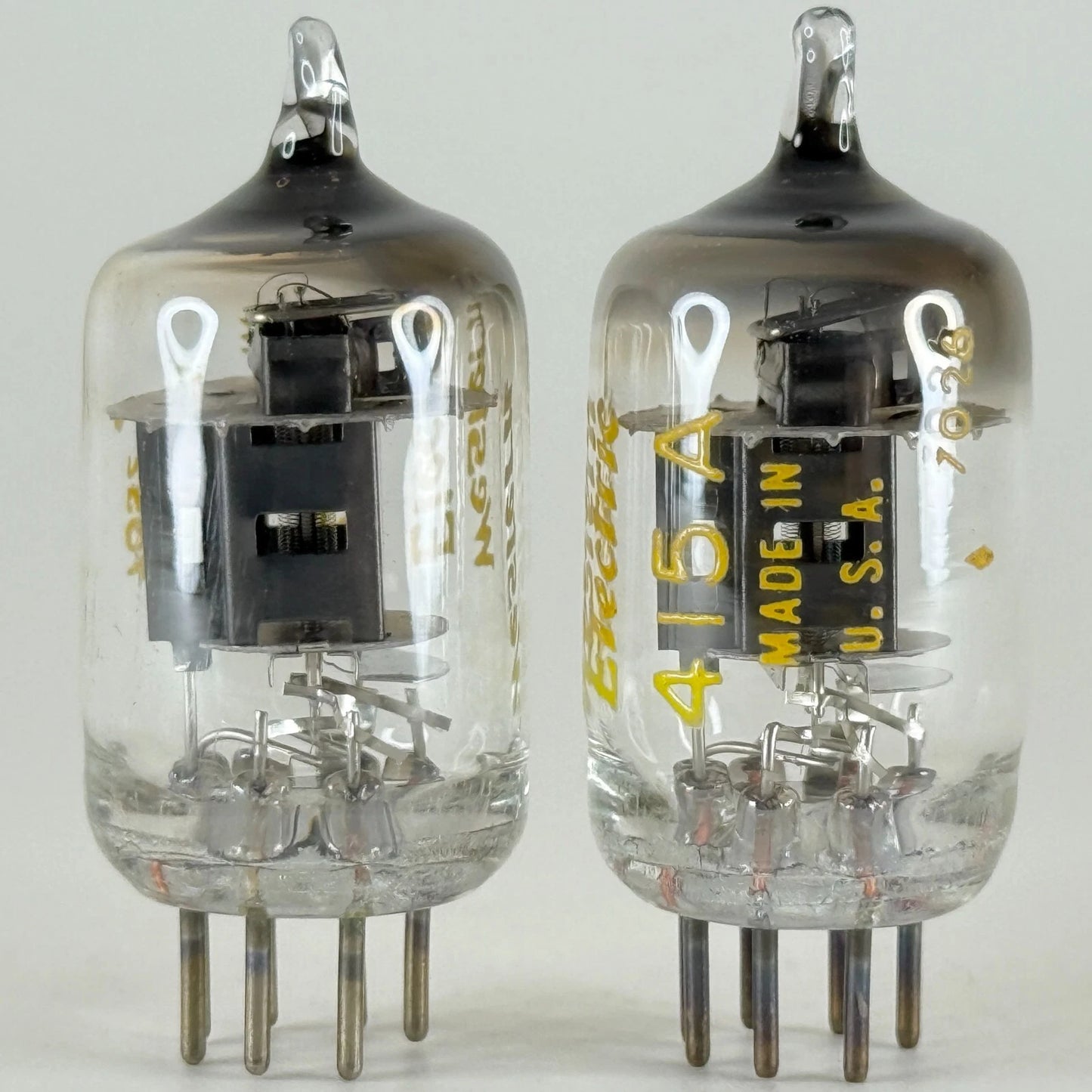 Tested Matched Pair 1970 Western Electric 415A Tubes Black Plate Codes 7026 7052