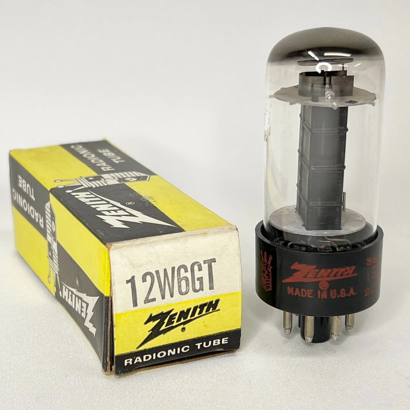 (1) Tested Zenith 12W6GT Tube with Box Date Code AAK 12W6 GT Sylvania EIA Code