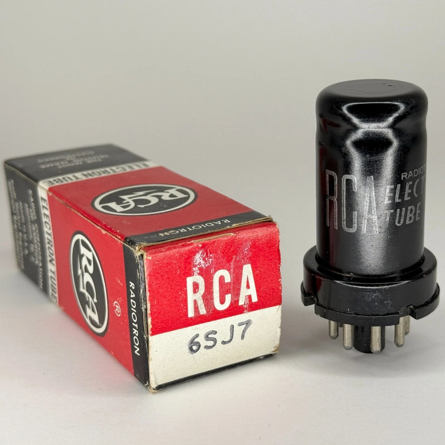 (1) Tested RCA 6SJ7 Tube with Box Date Code 15E RCA 6SJ7 Sharp Cutoff Pentode