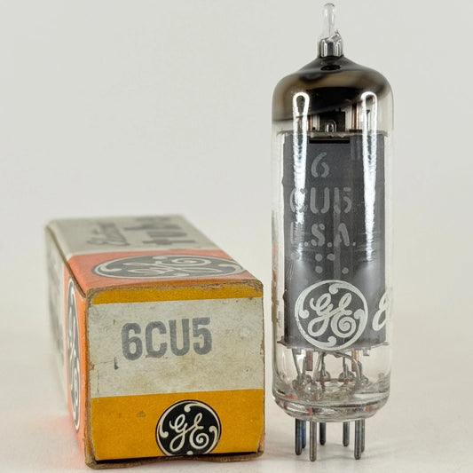 (1) Tested Very Strong GE 6CU5 with Box Date Code EL Gray Plate Power Pentode