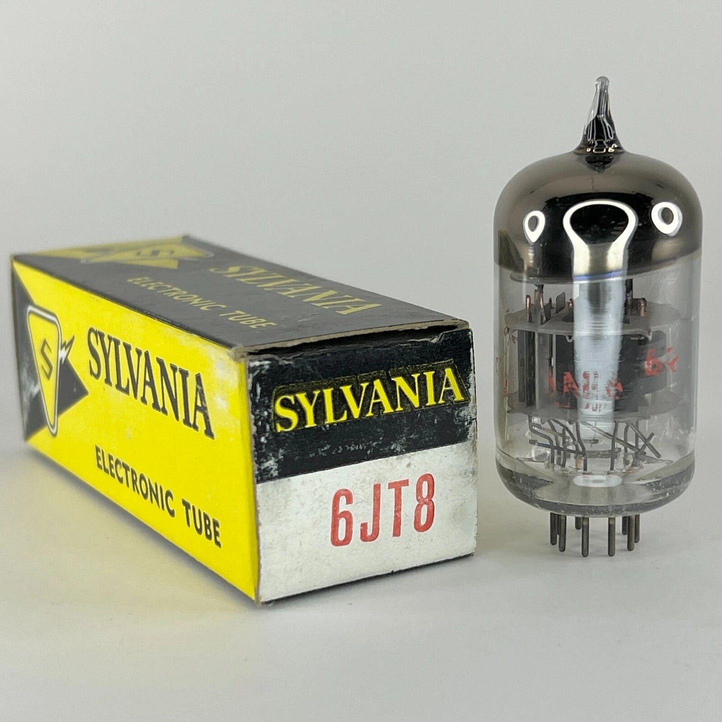 (1) Tested Sylvania 6JT8 Tube with Box Date Code bk Sylvania 6JT8 Triode Pentode