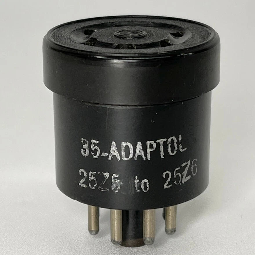 Vintage Adaptol No. 35 Tube Socket Adapter Replace 25Z6 Tube with 25Z5 Tube