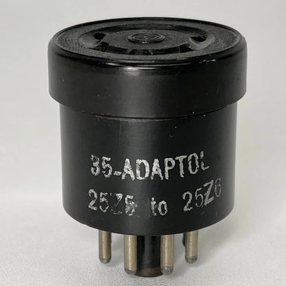 Vintage Adaptol No. 35 Tube Socket Adapter Replace 25Z6 Tube with 25Z5 Tube
